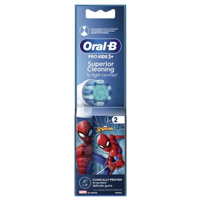 ORAL-B SPIDERMAN, Elektrinio dantų šepetėlio galvutės, 2 vnt