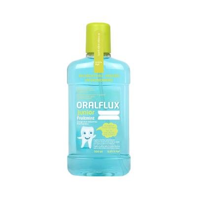 ORALFLUX burnos skalavimo skystis JUNIOR FRUITMINT, nuo ., 500 ml, 6 m