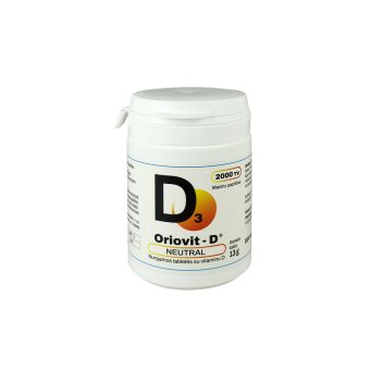Oriovit-D Neutral 2000 TV, vitaminas D3, 200 tablečių