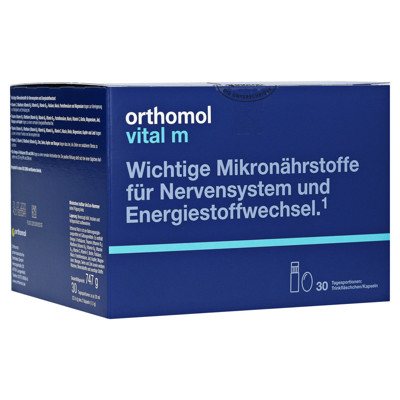 ORTHOMOL VITAL M, buteliukai ir kapsulės, 30 porcijų