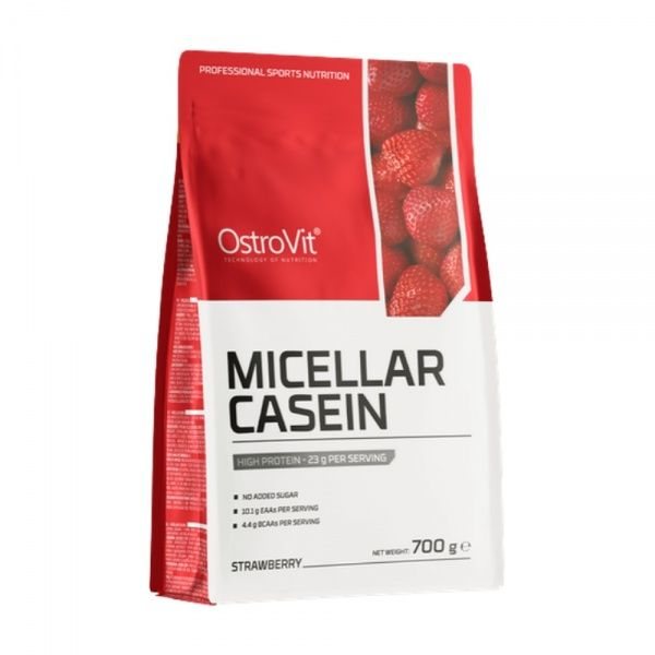 OSTROVIT baltymai MICELLAR CASEIN, braškių skonio, 700 g
