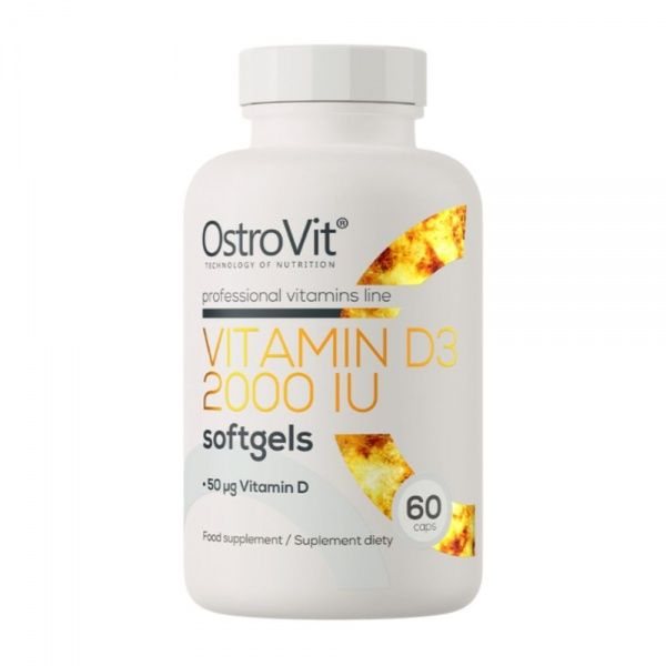 OSTROVIT maisto papildas VITAMIN D3 2000 TV, 60 kaps.