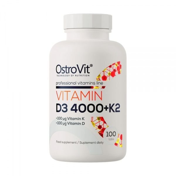 OSTROVIT maisto papildas VITAMIN D3 4000 TV + K2, 90 tab.
