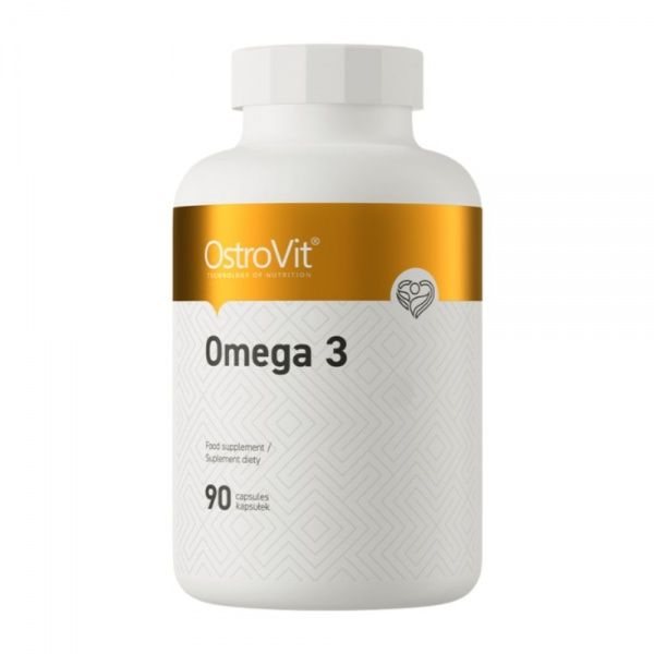 OSTROVIT maisto papildas žuvų taukai OMEGA 3, 90 kaps.