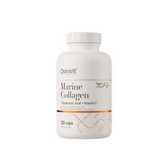 OSTROVIT Marine Collagen + Hyaluronic Acid + Vitamin C, 120 Kapsulės
