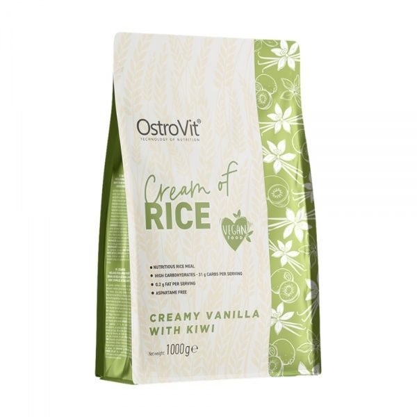 OSTROVIT ryžių miltai košei CREAM OF RICE, vanilės ir kivių skonio, 1 kg