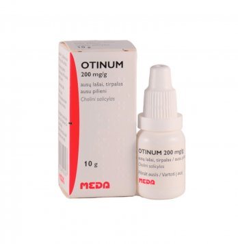 OTINUM 200 mg/g ausų lašai, tirpalas, 10 g