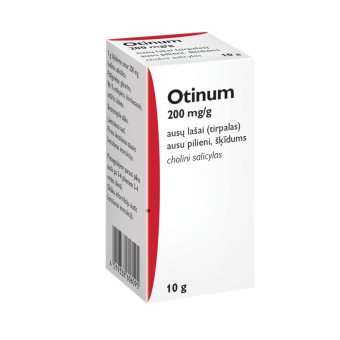 Otinum, 200mg/g, ausų lašai, tirpalas, N1, 10 g