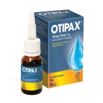OTIPAX, ausų lašai, tirpalas, N1, 15 ml