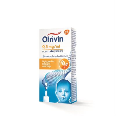 OTRIVIN, 0,5 mg/ml, nosies lašai (tirpalas), 10 ml