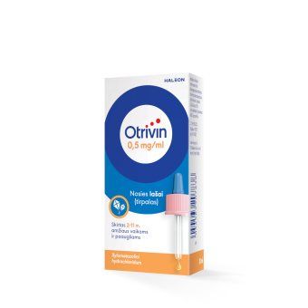 OTRIVIN, 0,5 mg/ml, nosies lašai, tirpalas, N1, 10 ml