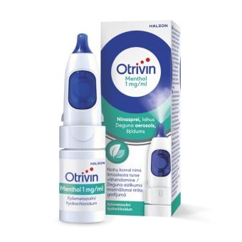 OTRIVIN MENTHOL, 1 mg/ml, nosies purškalas (tirpalas), nosies purškalas (tirpalas), N1, 10 ml