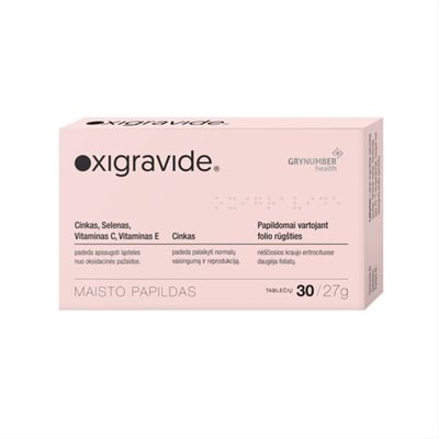 OXIGRAVIDE, ., 30 tablečių, 27 g