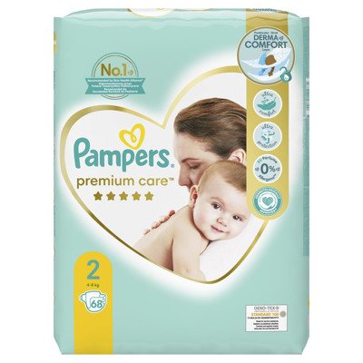 PAMPERS PREMIUM CARE, sauskelnės, 2 dydis, 68 vnt