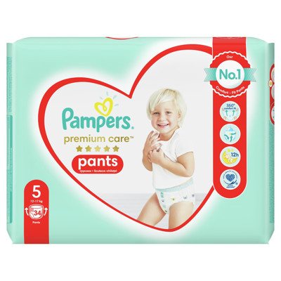 PAMPERS PREMIUM CARE, Sauskelnės-Kelnaitės, 5 DYDIS, 34 vnt