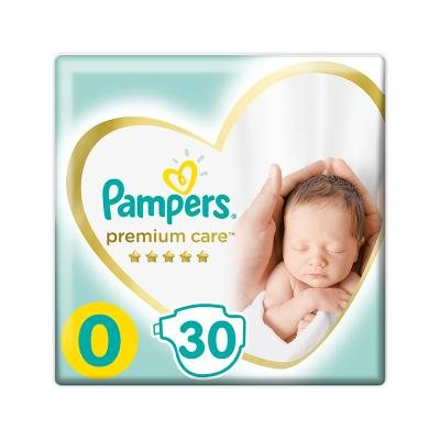 PAMPERS sauskelnės Premium Care, 0 dydis N30