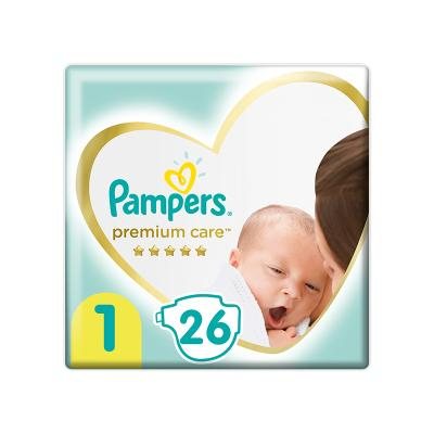 PAMPERS sauskelnės Premium Care, 1 dydis N26