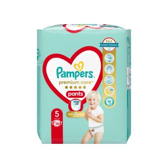 PAMPERS sauskelnės PREMIUM CARE PANTS, 5 dydis, 20 vnt