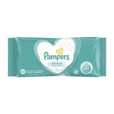 PAMPERS servetėlės New Baby Wipes Sensitive N52
