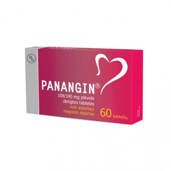 PANANGIN 158/140 mg., plėvele dengtos tabletės, N60