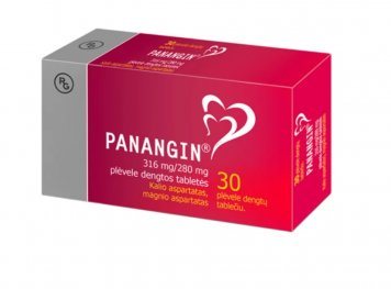 PANANGIN 316 mg/280 mg plėvele dengtos tabletės N30