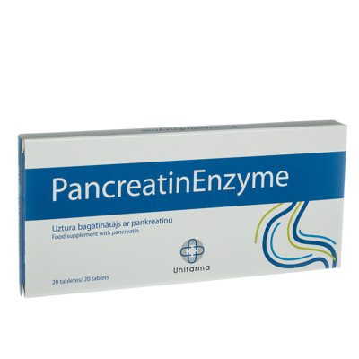 PANCREATINENZYME, 20 tablečių