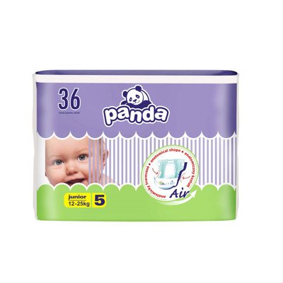 PANDA JUNIOR, sauskelnės vaikams, 12 -, 36 vnt., 25 kg