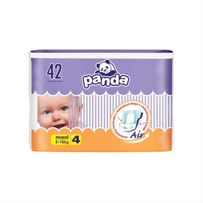 PANDA MAXI, sauskelnės vaikams, 8 -, 42 vnt., 18 kg