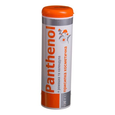PANTENOL, pudra su ramunėlė ir medetka, 100 g