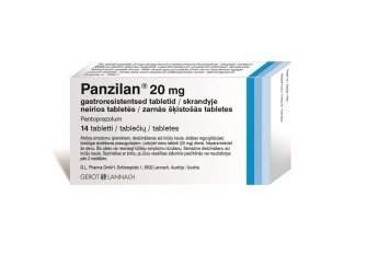 PANZILAN 20 mg skrandyje neirios tabletės N14 (G.L. Pharma GmbH)