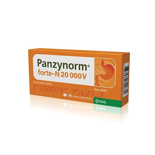Panzynorm forte-N plėvele dengtos tabletės N10