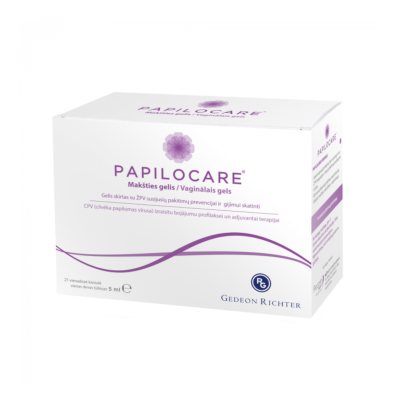 PAPILOCARE makšties gelis, vienadozės kaniulės, N21, 5 ml