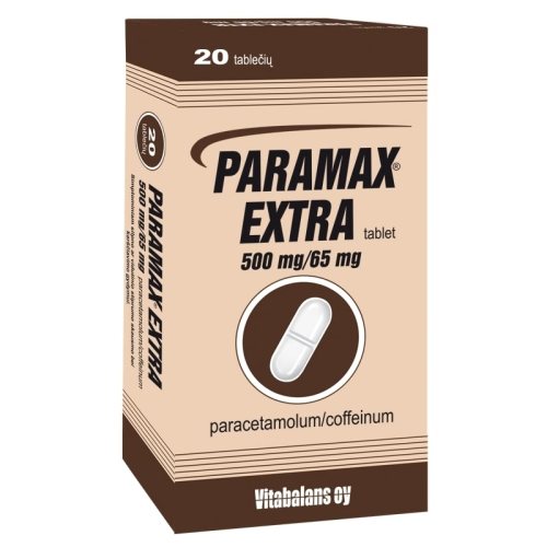 PARAMAX EXTRA 500mg+65mg tabletės N20