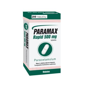 PARAMAX RAPID, 500mg, Tabletės, N20