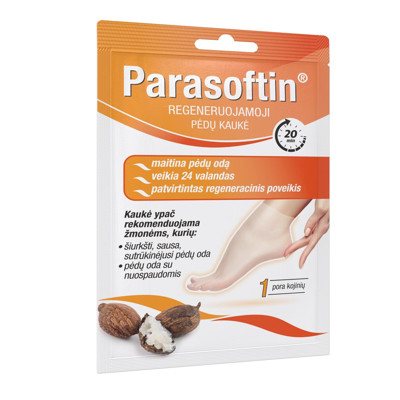 PARASOFTIN regeneruojamoji pėdų kaukė, 1 pora