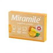 Pastilės gerklei citrinų ir medaus skonio MIRAMILE, 12 vnt