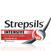 Pastilės nuo gerklės skausmo STREPSILS INTENSIVE, 16 vnt., 8.75 g