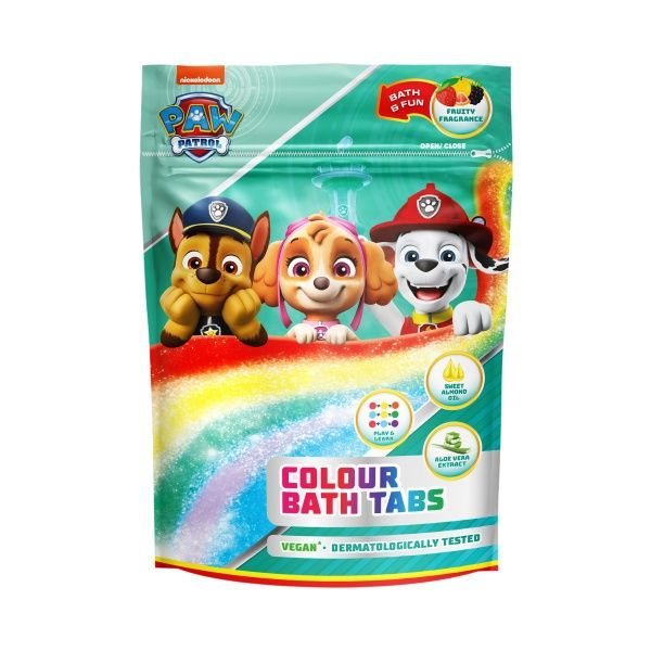 PAW PATROL vonios tabletės vaikams COLOUR, x 9 vnt., 16 g