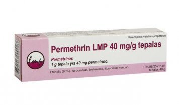 PERMETHRIN 40 mg/g tepalas aliuminio tubelėje, 40 g