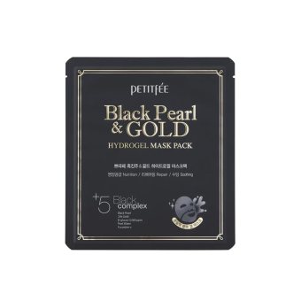 PETITFEE hidrogelinė veido kaukė su auksu ir juodaisiais perlais BLACK PEARL & GOLD, 1 vnt