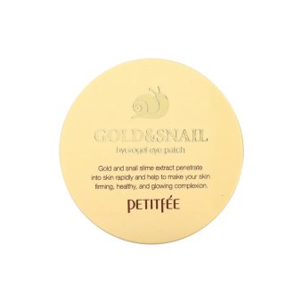 PETITFEE hidrogelinės paakių pagalvėlės su auksu ir sraigių mucinu GOLD & SNAIL, 60 vnt