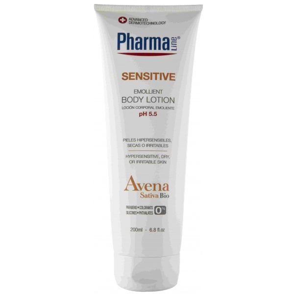 PHARMA LINE kūno losjonas-emolientas SENSITIVE pH 5,5, 200 ml