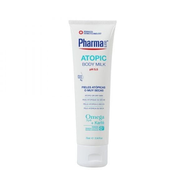 PHARMA LINE kūno losjonas ypač sausai ir atopinei odai, kelioninis, 75 ml