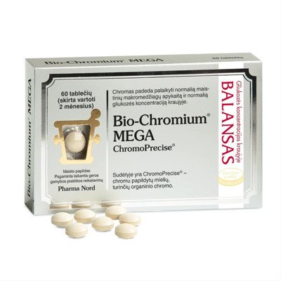 PHARMA NORD BIO-CHROMIUM MEGA, 60 tablečių