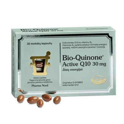 PHARMA NORD BIO-QUINONE ACTIVE Q10, 30 mg, 30 kapsulių