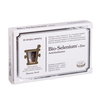 PHARMA NORD BIO-SELENIUM + ZINC, 30 tablečių