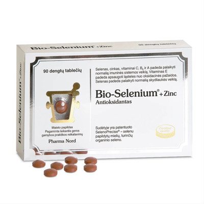 PHARMA NORD BIO-SELENIUM + ZINC, 90 tablečių