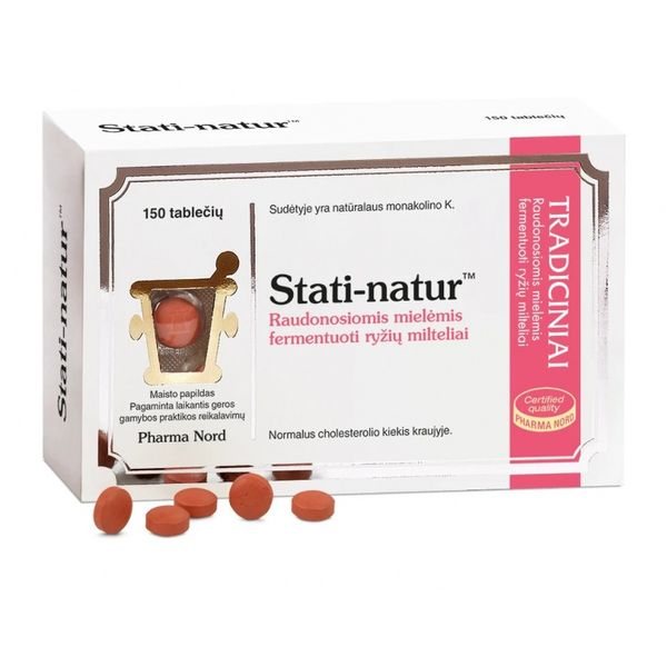 PHARMA NORD maisto papildas STATINATUR 2,5 mg, 150 tab.
