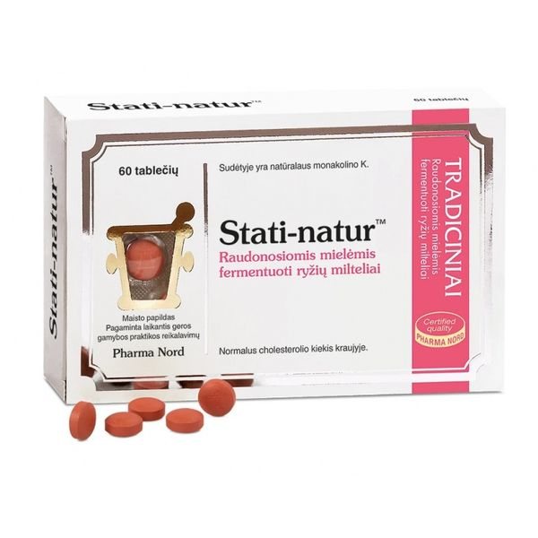 PHARMA NORD maisto papildas STATINATUR 2,5 mg, 60 tab.
