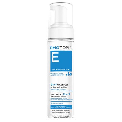 PHARMACERIS E EMOTOPIC, fiziologinis, drėkinamasis šampūnas-putos, 200 ml